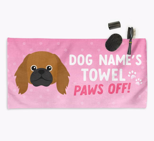 Paws Off Personalized Towel for your {breedFullName}